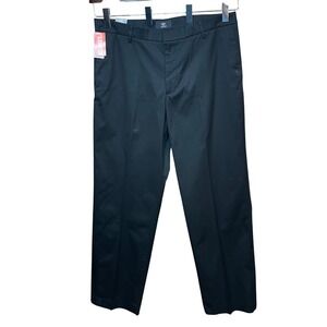 Dockers Signature Collection Black Straight Fit Flat Front Stretch Pants 38x34